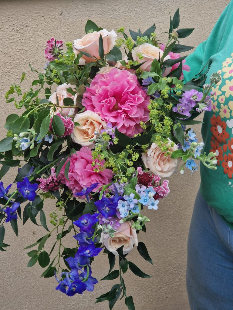 cascading bridal bouquet